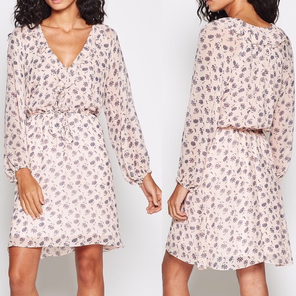 Joie Dresses & Skirts - Joie Marelle Pink Silk Floral Tie Waist Dress NWT